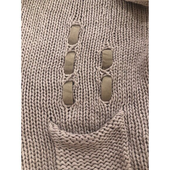 Bexley’s Long Sleeve Open Cardigan Sweater Sz Small / Pockets Leather Accents - Picture 7 of 7